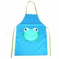 Kids Waterproof Aprons,Cartoon Frog Pattern Aprons,Let Clothes Clean N6