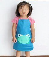Kids Waterproof Aprons,Cartoon Frog Pattern Aprons,Let Clothes Clean N7
