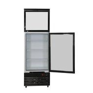 278L 2-Door Display Showcase Commercial Upright Refrigerator Beer Soda Beverages Drinks Merchandise Bottom Cooler...