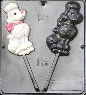 Poodle Lollipop Chocolate Candy Mold 294 N2