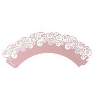 UNIQLED Pack of 60 Artistic Filigree Bake Cake Paper Cups Little Vine Lace Laser Cut Cupcake Wrappers Baking Liners... N7