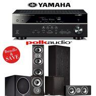 Yamaha RX-V581BL 7.2-Channel Network A/V Receiver + Polk Audio TSi 400 + Polk Audio TSi 100 + Polk Audio CS10...