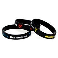 Pokemon Go Theme Silicone Wristband Bracelets [Set of 3] - Mystic [Blue] (1), Valor [Red] (1), Instinct [Yellow... N11
