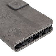 J7 Case,Samsung Galaxy J7 Case (2015 Version) - Wallet Embossed Butterflies Tree Premuim PU Leather Soft TPU Inner... N27