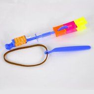 RioRand&reg; 10pcs Amazing Flying Toy Led Arrow Helicopter Copter / Elastic Powered LED Arrow Helicopter, Looking... N3