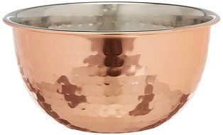 ExcelSteel Professional Hammered Mixing Bowl, Copper