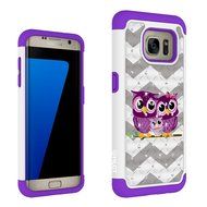 Galaxy S7 Edge Case, HLCT Rugged Shock Proof Dual-Layer Case for Samsung Galaxy S7 Edge (2016) (Green White A) N45