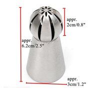 Bestgoo 5 PCS Russian Icing Piping Nozzles Tips Set, Sphere Ball Russian Tips Stainless Steel, Pastry Cake Fondant... N4