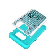 Galaxy S7 Edge Case, HLCT Rugged Shock Proof Dual-Layer Case for Samsung Galaxy S7 Edge (2016) (Green White A) N46