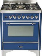 30" - 5 Burner Dual Fuel Range with Convection Oven Finish: Midnight Blue