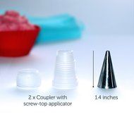 24 Piece Cake Decoration Icing Tips Set - Stainless Steel Piping Dispenser Nozzle Kit For Professional Baking.... N3