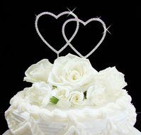 Monogram Cake Toppers Sparkling Crystal Cake Topper Swirl Script Silver Letter by Yacanna (V) N2