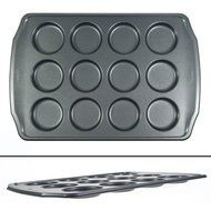 12 Cavity Bake Pan Muffin Top Cookie Whoopie Pie Heavy Duty Metal Sheet Wilton