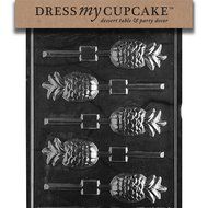 Dress My Cupcake DMCF002 Chocolate Candy Mold, Pineapple Lollipop