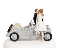 &quot;I&#039;ll Love U 4 EVER&quot; Car Wedding Cake Topper N2