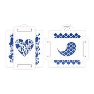 ART Kitchenware New 8pcs/set Wedding Cake Decorating Stencil Honeycomb Grain,Stone Grain Plastic Template Design... N6