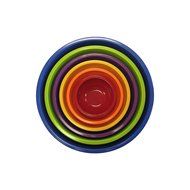 Set of 6 Gourmet Home Products Brand Bold Colored Nesting Mixing Bowls in 6 Different Sizes N9