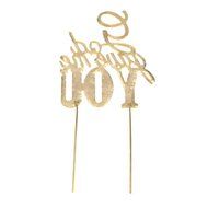 Gold Plated Crystal Rhinestone Letters God Gave Me You Wedding Cake Topper N6