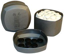 Glass Stones and Bowls, 8mm, Black N2