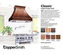 Classic - Copper Range Hood 30" x 22" x 42" by CopperSmith