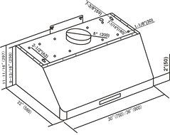 CAVALIERE 36" Under Cabinet / Wall Mounted Stainless Steel Kitchen Range Hood w/Remote Control 900 CFM AP238-PS15-36 N3