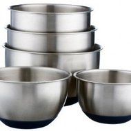 Kitchen Concepts Stainless Steel 3 Piece Non-Skid Mixing Bowl Set N2