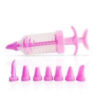 FourthDec Mini Cake Decorating Kit/ 9 Set Icing Tips for Kids Only - Pink N3