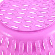 uxcell Plastic Hollow Out Fruit Vegetable Plate Basket Tray 24cm Dia Purple N2