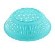 uxcell Plastic Hollow Out Fruit Vegetable Plate Basket Tray 24cm Dia Purple N3