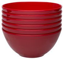 Zak Designs Melamine Ella 6-pc. Bowl Set, Red N3