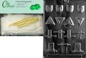 Cybrtrayd R043 Assorted Purim Chocolate Candy Mold with Exclusive Cybrtrayd Copyrighted Chocolate Molding Instructions... N5
