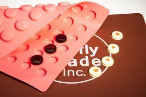 Truffly Made. Macaron Chocolate Truffle, Jelly and Candy Mold, 54 cavities, One step candy pop-out