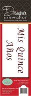 Designer Stencils C078 Mis Quince Anos Stencil Cake Top, Beige/semi-transparent N2