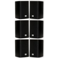 Acoustic Audio AA351B Indoor Outdoor 2 Way Black Speakers 1500 Watt 3 Pair Pack AA351B-3Pr