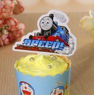 Yunko 60 Pcs Thomas and Friends Fun Cupcake Decorative Toppers Cupcake Decorating Tools N4