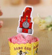 Yunko 60 Pcs Thomas and Friends Fun Cupcake Decorative Toppers Cupcake Decorating Tools N5