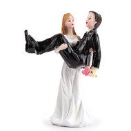 Better Line Funny Decorative Cake Toppers - Bride Carrying the Groom Cake Topper N26