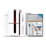 Evolis Primacy Single-Sided ID Card Printer (Red) and AlphaCard ID Suite Basic Software