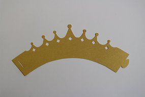 All About Details Shimmer Gold Crown Cupcake Wrappers, Set of 12 N2