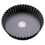 Paderno World Cuisine 7.875 Inch "Deep" Fluted Non-Stick Tart Mold with Removable Bottom