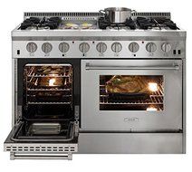 AGA APRO48AGSS 48" Professional Gas Range with RapidBake Convection, Stainless Steel N8