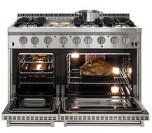 AGA APRO48AGSS 48" Professional Gas Range with RapidBake Convection, Stainless Steel N9