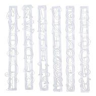 Whitelotous 6pcs Alphabet Number Letter Cake Decorating Mold Fondant Icing Cutter Mould Set N2