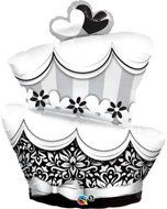 Qualatex Fun &amp; Fabulous Wedding Cake Shaped 42" Supershape Foil Balloon