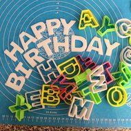 BleuMoo A-Z 26pcs Colored Capital Cutters Letters Cake Molds Alphabet Cookie Cutter Set N5