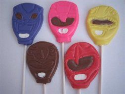 Strong Ranger Face Chocolate Candy Lollipop Mold Power Dude N2