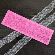 GogoForward Lace Flower Embossed Cake Fondant Stencil Pink Baking Decorating Moulds N3