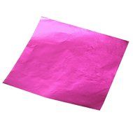 TOOGOO(R) 100pcs Square Sweets Candy Chocolate Lolly Paper Aluminum Foil Wrappers Pink N3