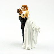 Homanda&reg; A Romantic Dip Dancing Bride and Groom Couple Figurine Wedding Decoration Cake Topper N8