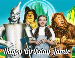 Wizard of Oz Dorothy Edible Image Photo Cake Topper Sheet Personalized Custom Customized Birthday Party - 1/4...